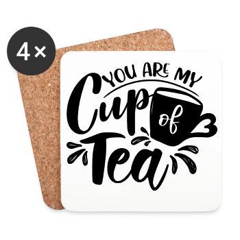 You Are My Cup Of Tea Saying - Coasters (set of 4) - white - Front