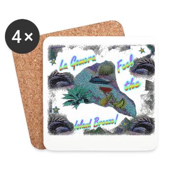 Canary Islands - La Gomera: "feel-good island" to relax! - Coasters (set of 4) - white - Front
