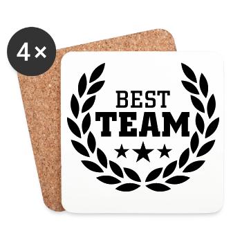 Best Team - Untersetzer (4er-Set) - Weiß - Vorne