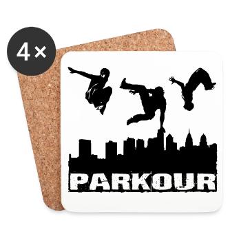 Parkour - Untersetzer (4er-Set) - Weiß - Vorne