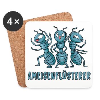 Ameisenflüsterer - Untersetzer (4er-Set) - Weiß - Vorne