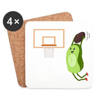 Dunking Avocado - Untersetzer (4er-Set) - Weiß - Vorne