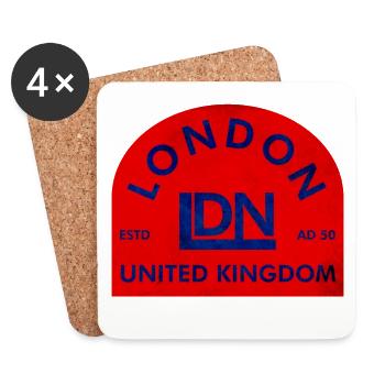 London Emblem UK - Untersetzer (4er-Set) - Weiß - Vorne