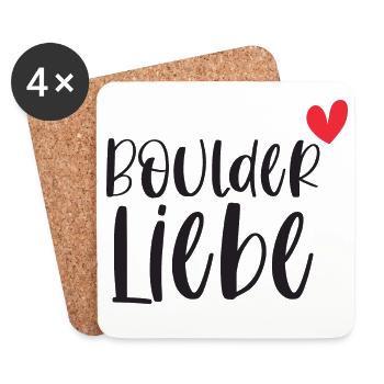 Bouldern Boulderliebe Berge Klettern Geschenk - Untersetzer (4er-Set) - Weiß - Vorne