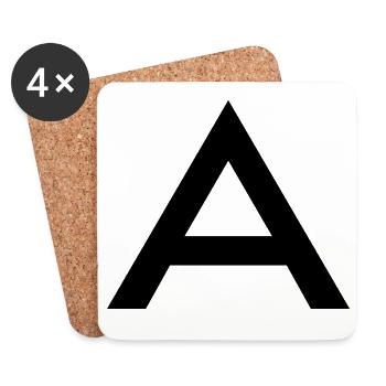 A - Untersetzer (4er-Set) - Weiß - Vorne