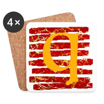 Strip E 232 Q - Coasters (set of 4) - white - Front