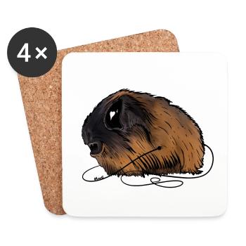 Meerschweinchen Zombie - Untersetzer (4er-Set) - Weiß - Vorne