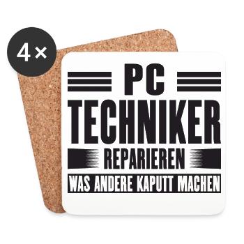 Service Technician Support Solution Devis Service PC - Dessous de verre (lot de 4) - blanc - Devant
