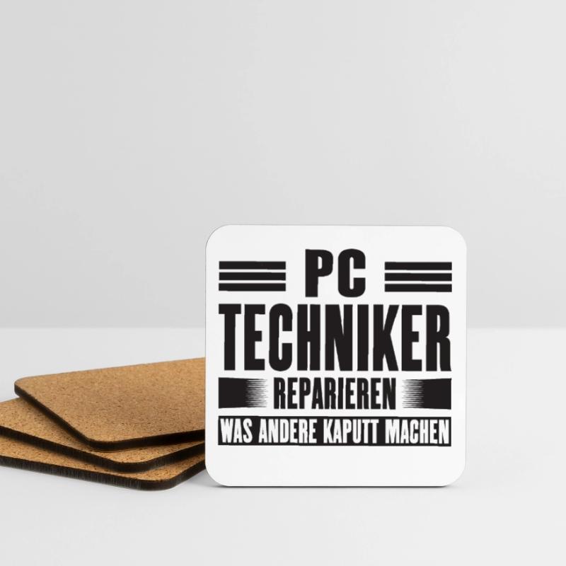 Service Technician Support Solution Devis Service PC Dessous de verre (lot de 4)