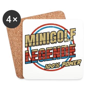 Minigolf Légende - Dessous de verre (lot de 4) - blanc - Devant