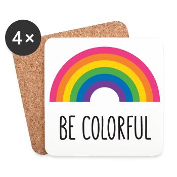Pride Month LGBTQ - Be Colorful - Coasters (set of 4) - white - Front