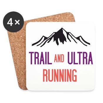 Trail et Ultra Running - Dessous de verre (lot de 4) - blanc - Devant