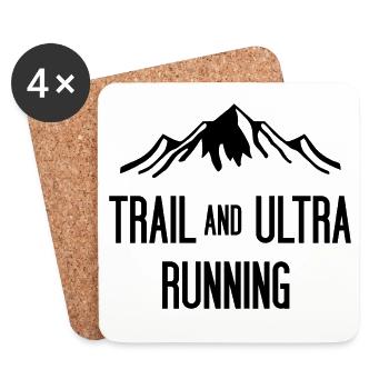 Trail et Ultra Running - Dessous de verre (lot de 4) - blanc - Devant