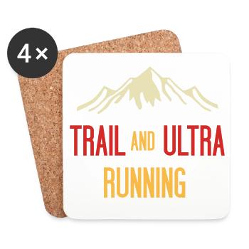 Trail et Ultra Running - Dessous de verre (lot de 4) - blanc - Devant