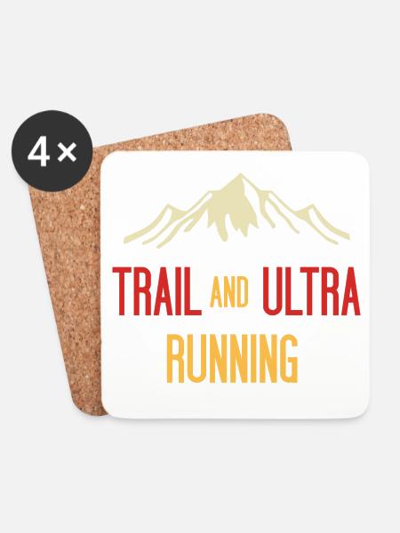 Trail- und Ultraläufe - Untersetzer (4er-Set) - Weiß