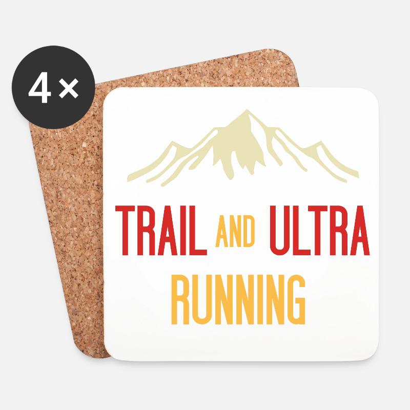 Trail- und Ultraläufe - Untersetzer (4er-Set) - Weiß