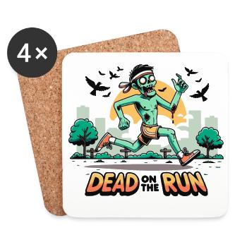 Dead on the Run: Zombie Runner - Coasters (set of 4) - white - Front