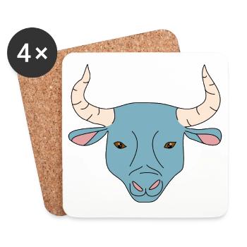 Bull - Coasters (set of 4) - white - Front