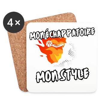 Basketball escape in flames - Coasters (set of 4) - white - Front