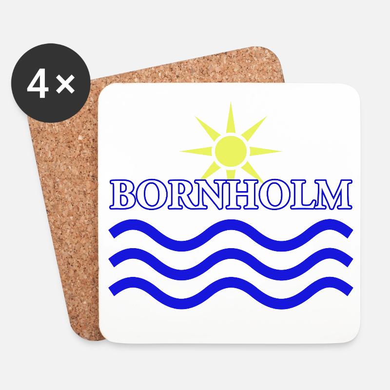 BORNHOLM-Sun Water - Untersetzer (4er-Set) - Weiß