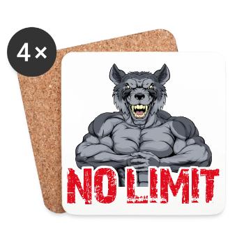 Bodybuilding Muscle Building Fat Loss Without Limit - Coasters (set of 4) - white - Front