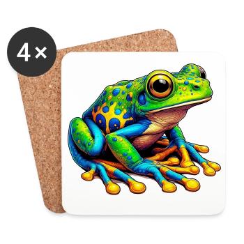 Frosch - Untersetzer (4er-Set) - Weiß - Vorne