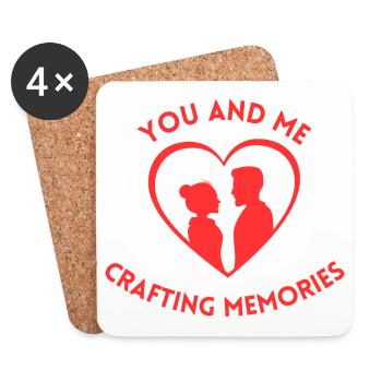 You and me Crafting memories - Untersetzer (4er-Set) - Weiß - Vorne
