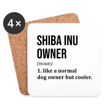 Shiba Inu - Untersetzer (4er-Set) - Weiß - Vorne