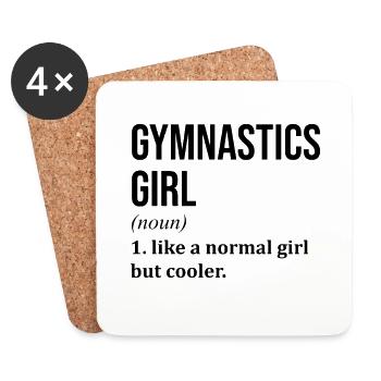 Gymnastics - Coasters (set of 4) - white - Front