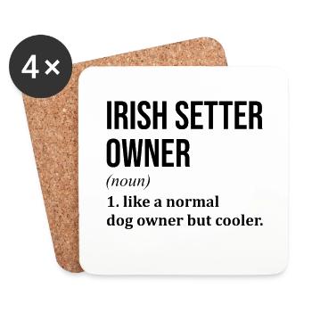 Irish Setter - Coasters (set of 4) - white - Front
