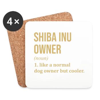 Shiba Inu - Untersetzer (4er-Set) - Weiß - Vorne
