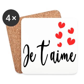 MOTHER'S DAY. HAPPY MOTHER'S DAY. MOM - Coasters (set of 4) - white - Front