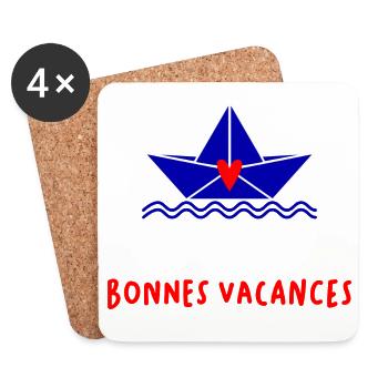 HAPPY HOLIDAYS - Coasters (set of 4) - white - Front