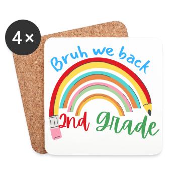 Bruh We Back Arc en Ciel - Dessous de verre (lot de 4) - blanc - Devant