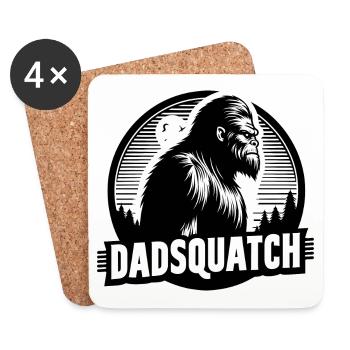 Dadsquatch Bigfoot Dad Dad Gift - Coasters (set of 4) - white - Front