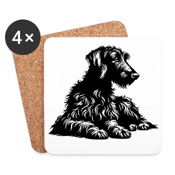 Scottish Deerhound - Coasters (set of 4) - white - Front