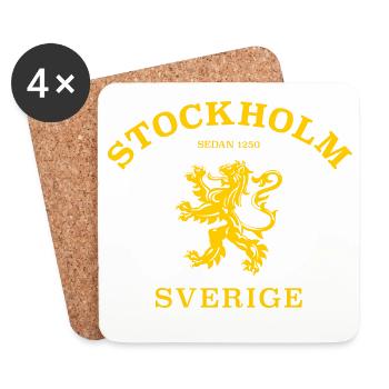 STOCKHOLM Sverige Suède - Dessous de verre (lot de 4) - blanc - Devant