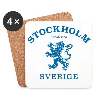 STOCKHOLM Sverige Suède - Dessous de verre (lot de 4) - blanc - Devant