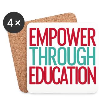 Empower Through Education - Coasters (set of 4) - white - Front
