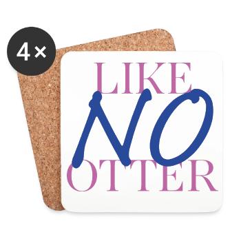 Otter with a difference – pun with style - Coasters (set of 4) - white - Front