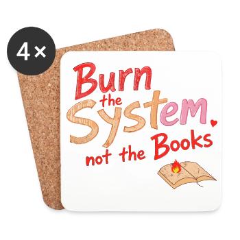 Burn the system - Coasters (set of 4) - white - Front