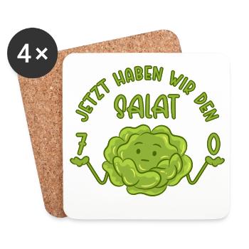 70. Geburtstag - Jetzt haben wir den Salat 70 - Untersetzer (4er-Set) - Weiß - Vorne