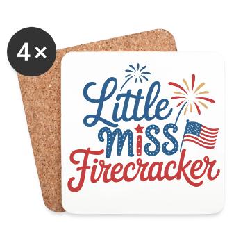 Little Miss Firecracker - Untersetzer (4er-Set) - Weiß - Vorne