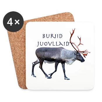 Buriid Juovllaid - Coasters (set of 4) - white - Front