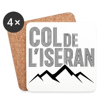 Col de l’Iseran Modern Alpine - Coasters (set of 4) - white - Front