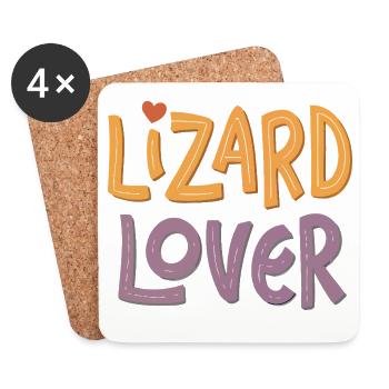 Lizard lover - Coasters (set of 4) - white - Front