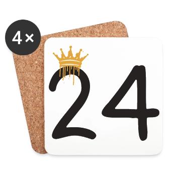 24 - Coasters (set of 4) - white - Front