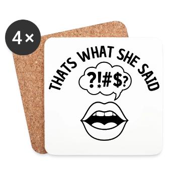 C’est ce qu’elle a dit - Dessous de verre (lot de 4) - blanc - Devant