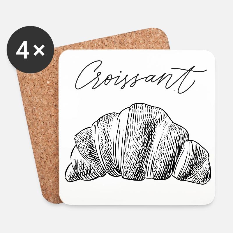 Croissant II - Untersetzer (4er-Set) - Weiß
