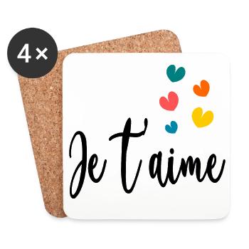 LOVE. COUPLE. JUST MARRIED. EVJF. VALENTINE'S DAY. - Coasters (set of 4) - white - Front